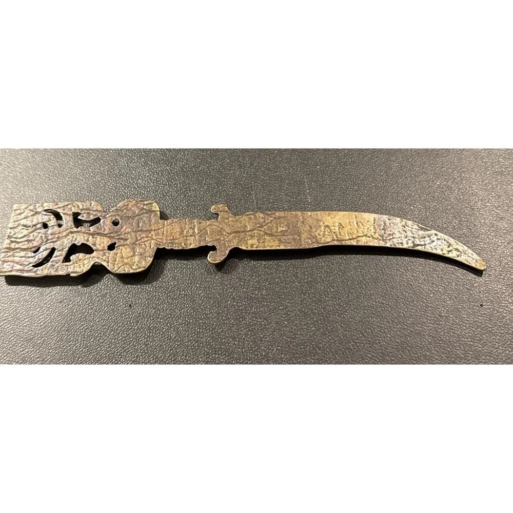 Vintage Jerusalem Souvenir Menorah Letter‎ Opener Brass NEW